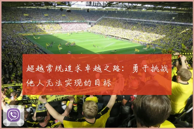 超越常规追求卓越之路：勇于挑战他人无法实现的目标